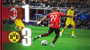 AC Milan vs Borussia Dortmund reseña en vídeo del partido ver