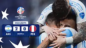 Gol Lautaro Martínez 86 Minuto Puntaje: 2-0 Argentina vs Perú 2-0