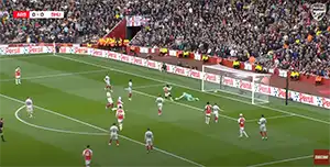 Tor Edward Nketiah 28 Minute Stand: 1-0 Arsenal vs Sheffield United 5-0