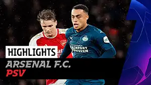 Arsenal vs PSV highlights della partita guardare