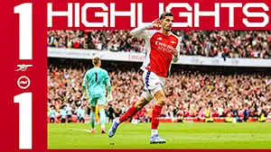 Arsenal vs Brighton reseña en vídeo del partido ver