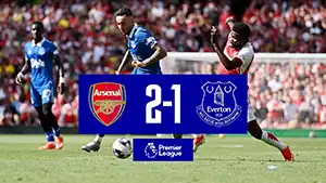 Goal Idrissa Gueye 40 Minute Score: 0-1 Arsenal vs Everton 1-2