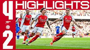 Arsenal vs La ville de Leicester highlights della match regarder