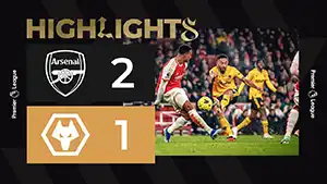 Gol Matheus Cunha 86 Minuta Wynik: 2-1 Arsenal vs Wolverhampton 2-1