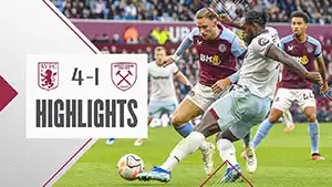 Gol Douglas Luiz 30 Minuta Wynik: 1-0 Aston Villa vs West Ham 4-1