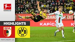 But Ermedin Demirović 23 Minute Score: 1-0 Augsburg vs Borussia Dortmund 1-1