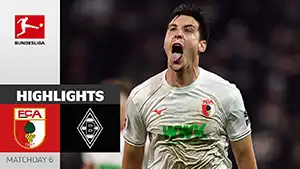 Augsburg vs Borussia M reseña en vídeo del partido ver