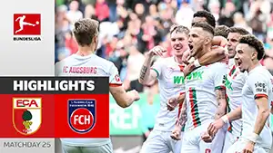 Augsburg vs Heidenheim reseña en vídeo del partido ver