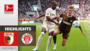 Gol Carlo Boukhalfa 75 Minuto Puntaje: 2-1 Augsburg vs San Pauli 3-1