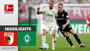 Goal Felix Agu 12 Minute Score: 0-1 Augsburg vs Werder 2-2