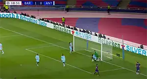 Гол Роберт Левандовски 19 Минута Счёт: 2-0 Барселона vs Антверпен 5-0