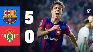 Barcelona vs Betis reseña en vídeo del partido ver