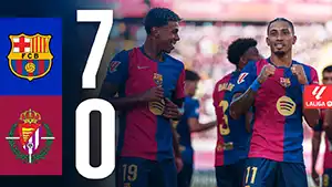 Gol  Raphinha 20 Minuto Puntaje: 1-0 Barcelona vs Real Valladolid 7-0