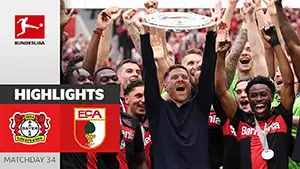 Bayer 04 vs Augsburg reseña en vídeo del partido ver