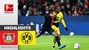 Gol Julian Ryerson 5 Minuto Puntaje: 0-1 Bayer 04 vs Borussia Dortmund 1-1