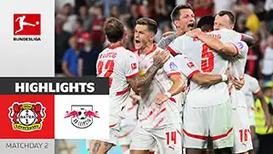 Bayer 04 vs RB Leipzig highlights della partita guardare