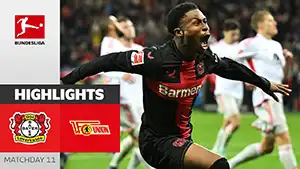 Gol Odilon Kossonou 57 Minuto Puntaje: 2-0 Bayer 04 vs Union Berlin 4-0