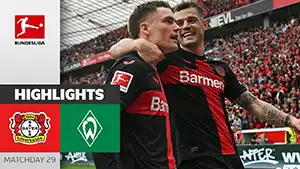 Bayer 04 vs Werder reseña en vídeo del partido ver