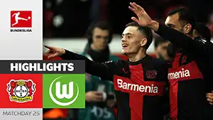 Bayer 04 vs Wolfsburg reseña en vídeo del partido ver