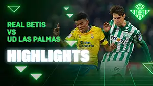 Betis vs Las Palmas reseña en vídeo del partido ver