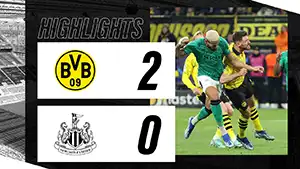 Gol Niclas Füllkrug 26 Minuto Punto: 1-0 Borussia Dortmund vs Newcastle Utd 2-0