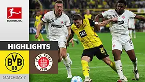 But Ramy Bensebaini 43 Minute Score: 1-0 Borussia Dortmund vs Saint-Pauli 2-1