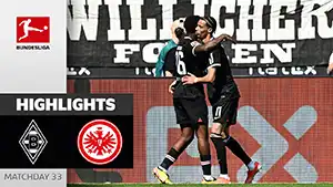 Borussia M vs Eintracht Frankfurt reseña en vídeo del partido ver