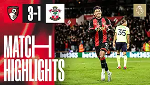 Bournemouth vs Southampton reseña en vídeo del partido ver