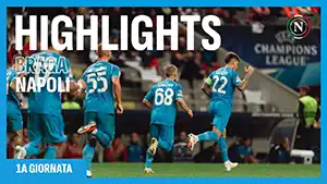 Braga vs Napoli highlights della partita guardare