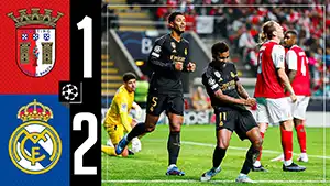 Tor  Rodrygo 16 Minute Stand: 0-1 Braga vs Real Madrid 1-2