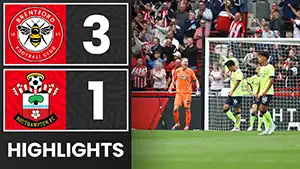 Brentford vs Southampton highlights della partita guardare