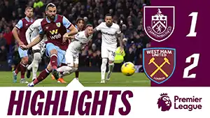 Gol Tomás Soucek 90+1 Minuta Wynik: 1-2 Burnley vs West Ham 1-2