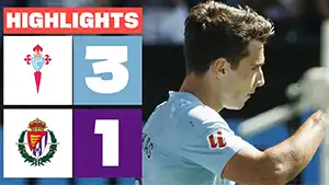 Gol Anastasios Douvikas 90+1 Minuto Punto: 3-1 Celta vs Il vero Valladolid 3-1