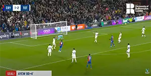 Gol Jordan Ayew 90+4 Minuta Wynik: 1-2 Crystal Palace vs Tottenham 1-2