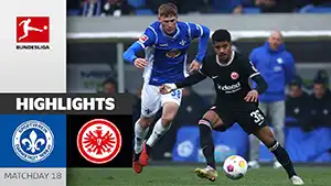 Gol Julian Justvan 61 Minuto Puntaje: 1-2 Darmstadt 98 vs Eintracht Frankfurt 2-2