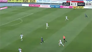 Goal Oleksandr Karavaev 90+3 Minute Score: 4-1 Dynamo Kyiv vs Minaj 4-1