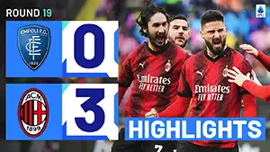 Empoli vs AC Milan highlights spiel ansehen