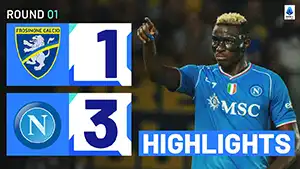 Frosinone vs Napoli highlights della match regarder