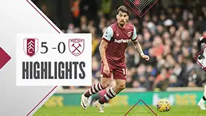 Gol Raúl Jiménez 22 Minuto Puntaje: 1-0 Fulham vs West Ham 5-0