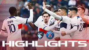 Havre vs Paris SG highlights della partita guardare