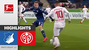 Goal Robert Skov 48 Minute Score: 1-1 Hoffenheim vs Mainz 1-1