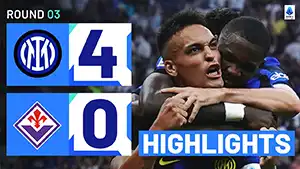 Gol Lautaro Martínez 73 Minuto Puntaje: 4-0 Inter vs Fiorentina 4-0