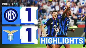 Gol Denzel Dumfries 87 Minuto Puntaje: 1-1 Inter vs Lazio 1-1