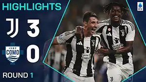 Juventus vs Como reseña en vídeo del partido ver