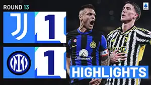 Gol Lautaro Martínez 33 Minuto Puntaje: 1-1 Juventus vs Inter 1-1