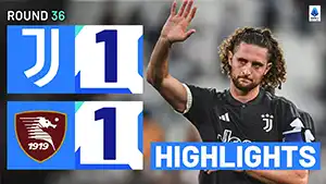 Juventus vs Salernitana highlights della match regarder