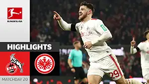 Köln vs Eintracht Frankfurt highlights della match regarder