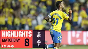 Gol Anastasios Douvikas 67 Minuto Punto: 0-1 Las Palmas vs Celta 2-1