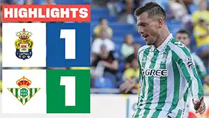 Gol Giovani Lo Celso 45+3 Minuta Wynik: 1-1 Las Palmas vs Betis 1-1