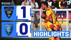 Lecce vs Empoli highlights della partita guardare